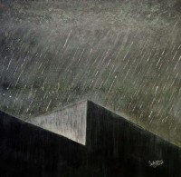 Irtiza Kazmi, Gloom, 24 x 24 inches, Acrylics on Canvas, Landscape Painting, AC-IRTK-011